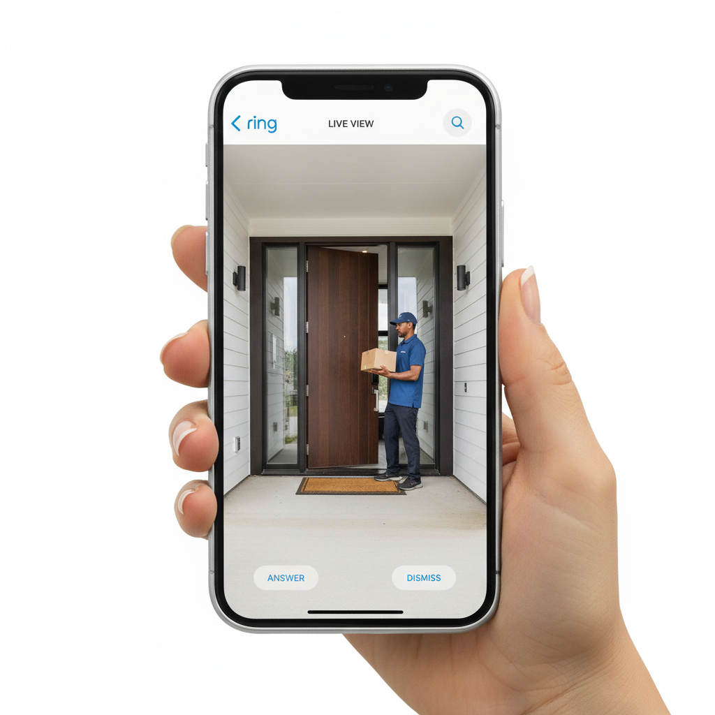 Ring Doorbell on Phone Screen